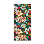 Vitraaž Staatiline Aknakile Vintage Lilled Privaatsuskaitse P&auml;ikesekaitse Klaaskleeps Veekindel PVC Aknakatte Kile H