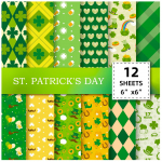 12TK St. Patrick seeria materjal paber taustakaunistus isetehtud pakkepaber One Size