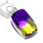 Natural Bi-Color Tourmaline 925 Sterling Silver Jewelry Pendant 2.01 f3y25