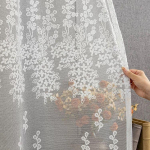 Elegantne prantsuse pitsiga tikitud l&auml;bipaistev kardin | Romantiline lillemuster, kerge pol&uuml;estergaas elutuppa, r&otilde;dule, eraklaasiakendesse ja ukseavadesse 150*270CM