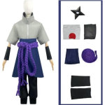 Anime Uchiha Sasuke Cosplay Kost&uuml;&uuml;m &uuml;laosa p&uuml;ksid v&ouml;&ouml; Cos Convention kingitus t&auml;iskasvanutele Unisex versioon M nagu n&auml;idatud v&auml;rv