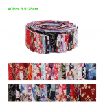 Jaapani ribadest kangas 100% puuvill kullatud tr&uuml;kkimine Cheongsami riie kleidi jaoks lapit&ouml;&ouml; DIY kodutekstiil materjal k&auml;sit&ouml;&ouml; 6,5*25cm 6.5x25cm