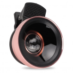 Telefonil&auml;&auml;ts 2 &uuml;hes HD Professionaalne Universaalne Klamber 0,45X Lainurk 12,5X Makroobjektiiv Mobiiltelefonile roosa kuldne v&auml;rv