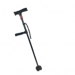 double Handle Cane with Alarm LED Light Adjustable Crutch Elderly Walking Stick for Outdoor Color