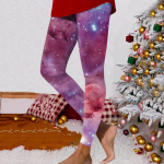 Naiste Mood Vabaaja Jooga P&uuml;ksid V&auml;ljas Astral Prindiga Slim Fit Venivad XXXL