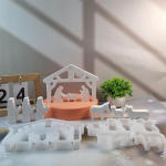 S&uuml;ndimiskomplekt DIY silikoonvorm j&otilde;ulukaunistuseks, tsementkrohvist silikoonvormid epoks&uuml;vaigu jaoks