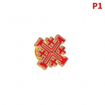 1 tk katoliku kristlik Jeruusalemma risti pross, religioossed ehted, halo kingitused 1.7*1.7cm