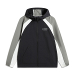 Li Ning Spordielustiili Seeria High Street Ameerika Vintage Vabaaja Minimalistlik V&auml;rviplokk Kapuutsiga Tuulejakk Meeste &Uuml;leriided Must AFDV431-6 S