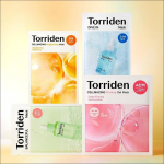 torriden Facial Mask 10EA (3 Types - Hydration/Soothing/Brightening) 10pcs, Hydration (Blue)