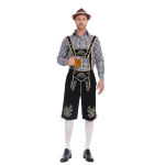 Meeste Baieri Oktoberfesti &uuml;likond - Ruuduline s&auml;rk ja traksip&uuml;ksid komplekt L must