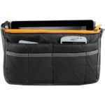 Organisateur de sac &agrave; main - SHOP-STORY - Gris - 100% nylon - 13 compartiments - Lavable en machine