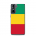 Coque T&eacute;l&eacute;phone &ndash; Samsung &ndash; Galaxy S21 Plus &ndash; Drapeau Guin&eacute;e &ndash; Souple &ndash; mitmev&auml;rviline