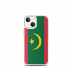 Coque iPhone &ndash; Drapeau Mauritanie &ndash; iPhone 13 mini &ndash; Supp &ndash; Mitmev&auml;rviline &ndash; Vertikaalne