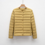 Naiste l&uuml;hike &uuml;mara kaelusega soe jakk - &Uuml;hev&auml;rviline pikkade varrukatega sulejope vooder s&uuml;giseks ja talveks. XL