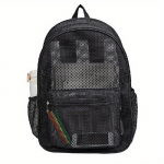 Lihtsa v&otilde;rgukujundusega seljakott, v&auml;listingimustes reisimiseks rannakott, trendikas &otilde;pilase koolikott 43x34x14cm must