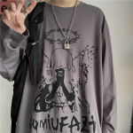 Harajuku gooti nurgatr&uuml;kiga T-s&auml;rk Naiste t&auml;navar&otilde;ivad pikkade varrukatega mustad topid Alt riided Pastell Mall Goth Trendikas 5XL
