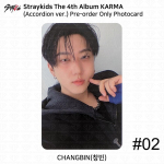 Stray Kids 4. album Karma L&otilde;&otilde;tspilliversioon Ametlik fotokaart Changbin Pre-Order