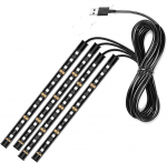 USB Auto P&otilde;randavalgus, LED Jalgade Valgustus, Teip, Valgustus, 12 Valgustit, 4 Valgustit (Roheline, 4 x 12 tuld) 12 lights 4 roheline