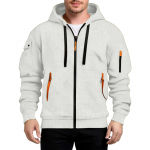 Kapuutsiga sporditreeningkost&uuml;&uuml;m Unisex jooksuriided pikkade varrukatega pullover Pusad Pusa XXXL valge