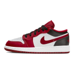 Air Jordan 1 Low GS Reverse Black Toe Laste tossud Punane Valge Gym-Red 553560-163 38.5