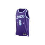 Nike NBA Lakers City Edition Lebron James 6 Dri-FIT Swingman S&auml;rk Lilla Meeste Streetwear DB4032-506 S
