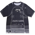 Nike X St&uuml;ssy &uuml;hiselt kaubam&auml;rgistatud mugav lai l&otilde;ikega &uuml;mmarguse kaelusega kirjatr&uuml;ki pusa l&uuml;hikeste varrukatega T-s&auml;rk unisex topid must FZ5759-010 L