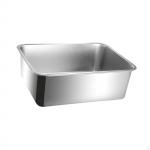 Cat Litter Box Toilet Stainless Steel Bedpan Large Capacity Easy to Clean High Sided Sand Height 10cm