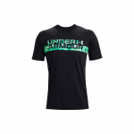 Under Armour UA Camo Rinnariba Logoga &Uuml;mmarguse Kaelusega T-s&auml;rk Meeste Topid Must 1370519-001 M