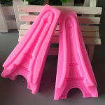 2 TK L&otilde;hnatu 3D Eiffeli torni silikoonvorm Fondantvormid isetegemiseks koogikaunistusvormid Seebi silikoonk&uuml;psetust&ouml;&ouml;riist K&uuml;psetusn&otilde;ud