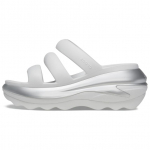 Crocs Mega Crush Metallik Kolmekordse Rihmaga Mugavad Mitmek&uuml;lgsed Klappkingad Naiste Sandaalid Valge H&otilde;bedane 210459-1OQ 38-39