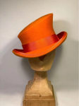 Puuvillane Fedora M&uuml;ts Lindi Kaunistusega 60 orange