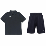 Under Armour Street Logo &Uuml;hev&auml;rviline Hingav L&uuml;hikeste Varrukatega Polo S&auml;rk Kootud Elastne L&uuml;hike P&uuml;ksikomplekt Vabaaegne Spordikomplekt Meeste Komplektid Must 21500537-001-21500201-001 S