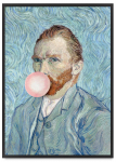 Plakat vincent van gogh z balonem pop art 21x30 cm