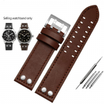 Ehtsa nahast kellarihm Hamilton Khaki Aviation Field seeria meeste kellale Rihm Neetidega Pruun 20mm 22mm 22mm