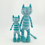 Sinine kass umbes 35,5/45cm padi plush nukum&auml;nguasjad armsad kvaliteetsed kingitused poistele t&uuml;drukutele s&otilde;pradele kaunistavad beebilapsed 35.5cm