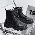 Meeste mootorrattasaapad k&otilde;rge s&auml;&auml;rega nahast saapad trend port stiil neli aastaaega uued meeste pahkluusaapad botas masculino H721 39 gray