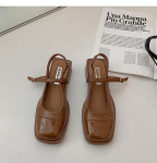 mood Retro naiste pumbad Mood ruudukujuline nina T&ouml;&ouml;jalatsid Kvaliteetne naiste slip-on madal k&otilde;rge kontsaga Elegantne naiste k&otilde;rge king 38 pruun