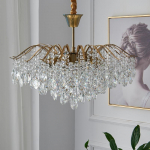 12 peaga v&auml;rviline kristalllamp &uuml;mmargune elutoa lamp, t&auml;is vasest s&ouml;&ouml;gitoa magamistoa lamp 8 headlights merevaigukollane