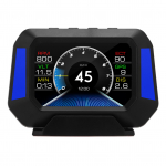 Nutikas automeeter 3-in-1 Digitaalne spidomeeter Auto HUD-ekraan OBD2+GPS-režiim kalden&auml;idiku, kompassi, kiiruse, tahhomeetri ja hoiatusfunktsioonidega