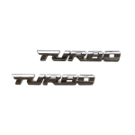 Turbo Turbo Embleem (V&auml;rv: H&otilde;bedane 2-osaline komplekt) Suurus: 3.7 x 0.4 x 0.1 tolli 95mm&times;11mm&times;3mm h&otilde;be