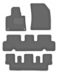 Dywaniki samochodowe welurowe grafitowe do: Citroen C4 Grand Picasso II minivan 7 os&oacute;b (2013-2019)