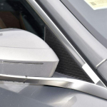 For BMW 5 Series i5 G60 2024 2025 2pcs Car A Pillar Side Triangle Soft Carbon Fiber Accessories Cover Trim