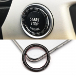 For BMW 3 series E90 E92 E93 E89 Z4 M Sport Car Inner Stylings Engine Start Stop Push Button Ignition Key Ring Carbon Fiber Trim