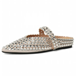 S&auml;delevate Kivist Luksuslikud Mules-kingad Naistele Elegantse Terava Ninaga Slip-on Jalan&otilde;ud Mugavad Igap&auml;evased Naiste Kingad 35 h&otilde;be
