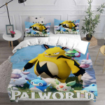 M&auml;nguri P-Palworld Voodipesukomplektid Tekk Tekikott Voodikate Tekikott Padjap&uuml;&uuml;r 2-3 Osaline Komplekt Laste T&auml;iskasvanu Suurus 100x135cm-2pcs