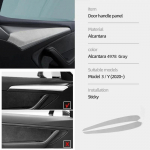 Betterhumz Tesla Model 3 Y jaoks Auto Armatuurlaua Kaunistuse Kleebis Uksepaneel Valmistatud Alcantara Tuning Tarvikutest door 4978