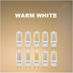 10 tk AC220V G9 Lamp H&auml;mardatav 5W PC Keraamiline Vilkumisvaba 2835SMD 32 LED-i Super Hele Lampada LED Pirn Koduseks Valgustuseks WARM WHITE 10PCS