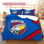 FC Viktoria Plzeň Muster Voodipesu Tekikott Komplekt Kodu Kaunistus Kingitus (1 * tekikott + 2 * padjap&uuml;&uuml;ri ilma s&uuml;damikuta) 135x200cm
