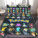 Anime Pokemon Pikachu Voodipesukomplekt Tekikate Tekk Voodipesu Twin &Uuml;hene King Lapsed T&auml;iskasvanu Kingitus AU Single(140*210cm)3pcs