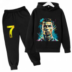 Laste Spordihoodie Komplekt Dressipluus P&uuml;ksid 2-osaline Komplekt Poistele ja T&uuml;drukutele Ronaldo Avatariga Tr&uuml;kitud Laste Riided T&uuml;drukud 100